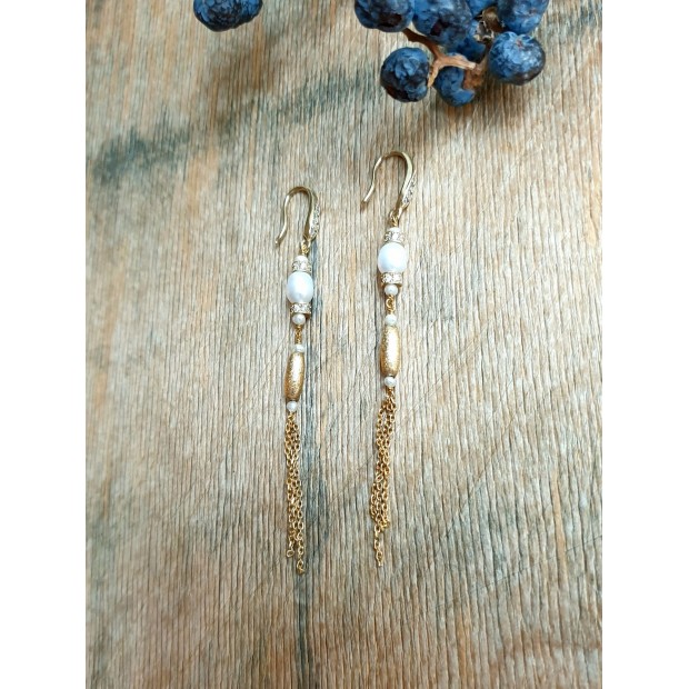 Hanka IN auskarai su cirkoniu ir perlu